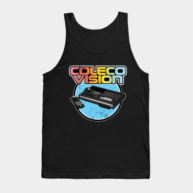 Colecovision Retro Home Gaming System 80's Vintage Distressed Look Tank Top by Joaddo